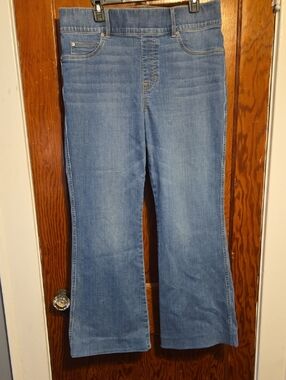 SPANX Light Blue Flare Jeans - Preowned- Size 1X
